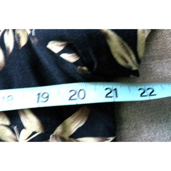 Donna Ricco DR 2 pc Black Tan Maxi Dress Tank 12 Matching Button Up Shirt Floral - Picture 16 of 16